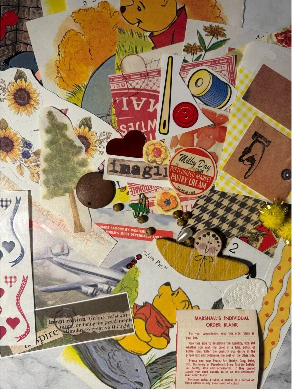 50 Piece Junk Journal Ephemera Pack-Small Pieces Vintage Curated Scrapbook Lot
